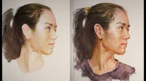 Acrylics are used for portrait painting, since it dries out much faster than the oil paintings. How To Paint Realistic Watercolor Girl S Portrait Youtube