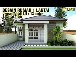 Desain rumah dengan balkon lantai 3 untuk bersantai. Desain Rumah 8 5 X 12 Meter Dengan 3 Kamar Tidur Eps 21 Youtube