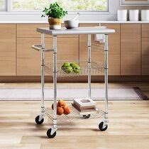 Bring modern elegance and functionality into your home with this large kitchen island rolling cart that will fit in with any decor. Stainless Steel Kitchen Islands Carts You Ll Love In 2021 Wayfair