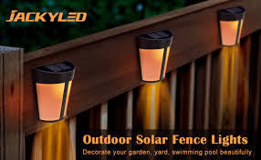 Xlux solar lights for steps decks pathway yard stairs fences. Solar Fence Lights Outdoor Jackyled Led Solar Step Lights With 2 Modes Waterproof Garden Decorative Deck Lighting For Yard Wall Patio Front Door Stair Path Warm Light 7 Color Changing 8 Pack
