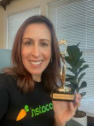 I was so honored to receive an award at Instacart's National Customer  Service Week last week! Grateful to work with amazing people that are  tirelessly improving the way we solve for our