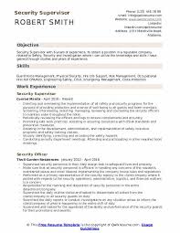 Hiring managers will spend very little time looking over the first round of resumes. Security Supervisor Resume Samples Qwikresume