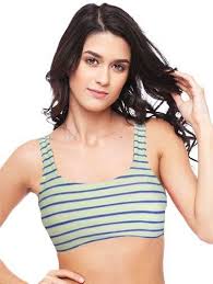 Womens Double Stripes Cute Fantasie Sports Bra