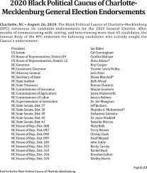 Black Political Caucus Endorses Democratic Slate Of Candidates