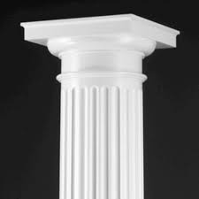 Gfrc fluted columns, corinthian capitals | smu delta gamma sorority house. Dixie Pacific Duracast Fluted Round Unfinished Fiberglass Column At Menards