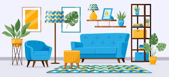 Shop for curtains & window treatments at walmart.com. Free Vector Home Living Room Apartment Hall Empty Interior 3d Realistic Background With White Curtain On Large Window Blue Wall Parquet Or Laminate Floor Group Of Flowerpots With Green Plants Illustration