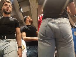 Spying on Round Ass Straight Dude in Tight Jeans - ThisVid.com