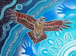 Into The Night Sky Bunjil The Wedge Tailed Eagle Soaring Into The Stars Australianbirds Wedgetail Indigenous Australian Art Aboriginal Art Eagle Painting