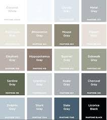 shades of grey color chart or pallet for living room paint