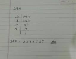 We divide 481 by the smallest possible prime factor 3. Prime Factorization Of 294 Brainly In