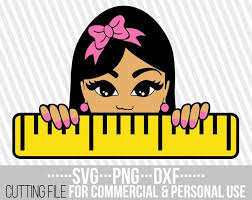Download Peeking Girl Svg Back To School Africa Layered Svg Ruler Svg Peek Cuttable Vector Files Silhouette Instant Download File For Cricut Clip Art Art Collectibles