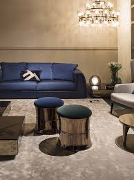 Glamorous Living Room With The Shades Of Blue And Gold By Fendi Casa In The Scene Pagoda Sof Timeless Living Room Luxury Living Room Luxury Living Room Design