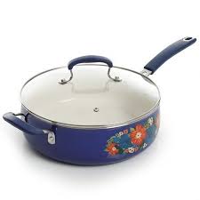 The Pioneer Woman Floral Pattern Ceramic Nonstick 10 Piece Cookware Set Walmart Com In 2020 Cookware Set Pioneer Woman Cookware Durable Cookware