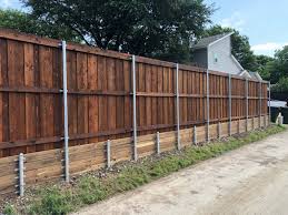 Installing a vinyl fence will keep your fence looking new for years to come. Titan Fence On Twitter Pre Sealed Cedar Board On Board Fence With Trim Cap Treated Retaining Wall And Metal Posts Installed By Titan Fence Supply Company Https T Co 0pipo724zg