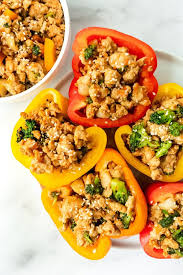 Experiment with your favourite fillings. Teriyaki Turkey Stuffed Peppers Once Upon A Pumpkin