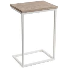 Rectangular Southwold White Sofa Side Table With Wooden Top By Tobs 5035521232307 Ebay