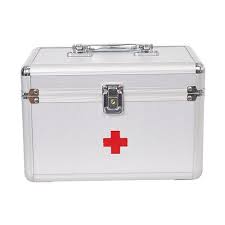 Dporticus First Aid Kit Lockable First Aid Box Security Lock Medicine Storage Box Lockable Storage Box Lockable Storage Medicine Storage