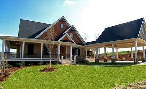 3 Bedroom Open Floor Plan With Wraparound Porch And Basement House With Porch House Plans Basement House Plans