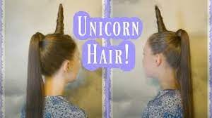 How girls choose a cute hairstyle. Unicorn Hairstyle Tutorial For Halloween Or Crazy Hair Day Youtube