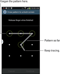 Draw the current unlock pattern. How To Create An Unlock Pattern For The Samsung Galaxy Note 3 Dummies