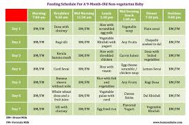 9 Month Old Feeding Schedule With Free Printable Food Charts