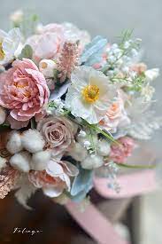 罌粟花牡丹絲花球 淺粉9 foliagestoreonline floral wedding floral gifts floral