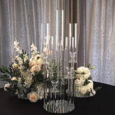 33 In Clear 7 Arm Crystal Glass