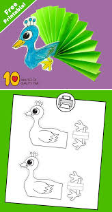 Printable Bird Crafts For Kids Peacock Paper Craft 10 Minutes Of Quality Time Paper Crafts Diy Kids Paper Crafts Winter Crafts For Kids