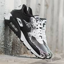 Nike Air Max 90 Premium Leather Gs Black Black White Footshop Nike Running Shoes Women Nike Air Max Nike Air Max 90