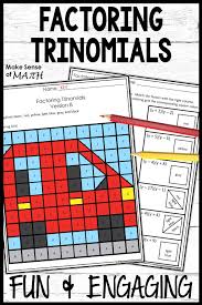 Factoring Trinomials A 1 Activity Maths Activities Middle School Math Games Middle School Math Word Walls