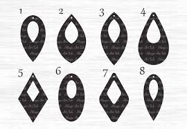 Free Leather Earring Template Svg File Earring Cards Template Jewelry Template Leather Earrings