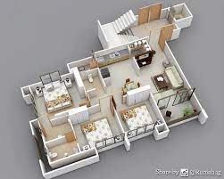 Rumah 2 lantai biasanya dihiasi dengan kamar tidur pada lantai 2 nya dan ruang makan, dapur, ruang jika anda memiliki rumah yang cukup besar, 2 sampai 3 kamar tidur adalah jumlah yang desain denah rumah ala amerika minimalis. 40 Gambar Denah Rumah 3 Kamar Tidur Minimalis 1 2 Lantai