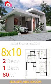 Below is a list of breathtaking rooftop terrace. House Design 8x10 With 2 Bedrooms Terrace Roof House Plans 3d House Plans 3d Small House Design Plans House Plans
