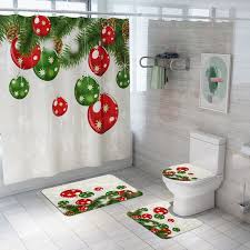 Ver más ideas sobre juegos de baño, juegos de baño navideños, manualidades. Navidad Bano 4 Unids Set Decoracion Antideslizante Alfombra De Toliet Cubierta Estera De Bano Cortina De Ducha Buy Cortina De Ducha De Diseno Navideno Juego De Alfombrillas Antideslizantes Y Cortina De Ducha Cortina De Ducha