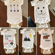 This kit includes everything you need for an awesome onesie station! Diy Fabric Marker Onesies Baby Shower Onesie Onesie Decorating Baby Shower Prizes