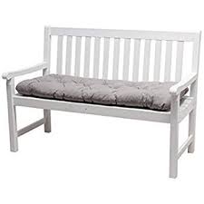 Amazon De Ambientehome Gartenbank 3er Bank Massivholz Holzbank Inkl Kissen Evje Weiss Holzbank Gartenbank Bank