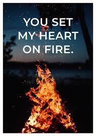 You Set My Heart On Fire Love Cards Quotes Send Real Postcards Online
