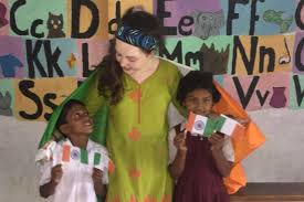 Maria returns from eight weeks teaching in India