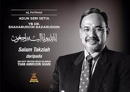 Shaharuddin blev valgt til at repræsentere seri setia valgkreds i selangor. Facebook