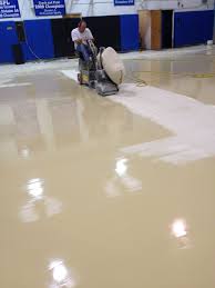 Sanding An Old Synthetic Floor Gym Flooring Floor Installation Flooring