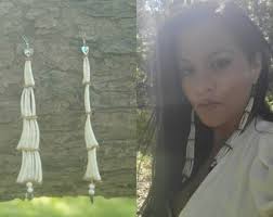 Abalone Hearts Tiered Dentalium Shell Authentic Potawatomi Native American  Earrings