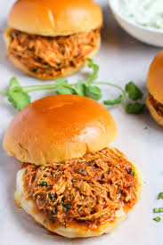 The sweetness along with the pleasant tang from the yogurt marinated chicken balances out the rich creaminess from the butter and cream. Pulled Butter Chicken Sandwiches Ministry Of Curry