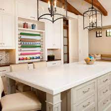 For the ultimate crafter, couple a desk with a cabinet hutch to deck out your craft space. 75 Beautiful Craft Room With White Walls Pictures Ideas July 2021 Houzz