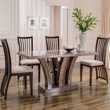 Cheap extending 4 seater wood dining table set in oak, walnut & rustic solid, in round, rectangle, oval & square top. Amari Marble 180cm Dining Table With 6 Chairs