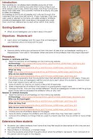 General Archaeology Lesson Scientific Method Preservation Ethic Discussed Using Artifacts As Entrypoints Ancient World History Archaeology My Teacher