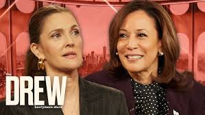 Kamala Harris and Drew Barrymore