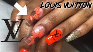 Autum Orange And Gold Louis Vuitton Nails Youtube Today is inspired by a color day in the 31 day challenge.