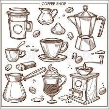 Maybe you would like to learn more about one of these? Coffee Shop Equipment Tools Sketch Stock Vector Colourbox