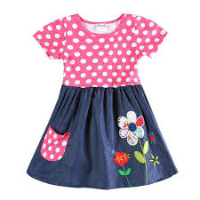 Novatx H5748 Wholesale Baby Girl Clothes Free Shipping Kids Beautiful Party Dress Short Sleeves Carton Pig Kids Outfits Dress For Girl Child Dresses Kids Girl