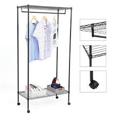 Organise your clothes neatly on a portable clothes rack from kogan.com. Portable Clothes Rack Heavy Duty Hanging Garment Rack Rolling Wire Shelving Rack With Top And Bottom Shelves Freestanding Closet Wardrobe Rack Closet Organizer For Home Bedroom Laundryroom I8912 Walmart Com Walmart Com